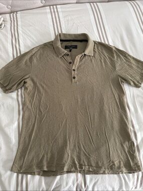 100% Cotton rag & bone Pale Olive Green Men’s Polo T-Shirt